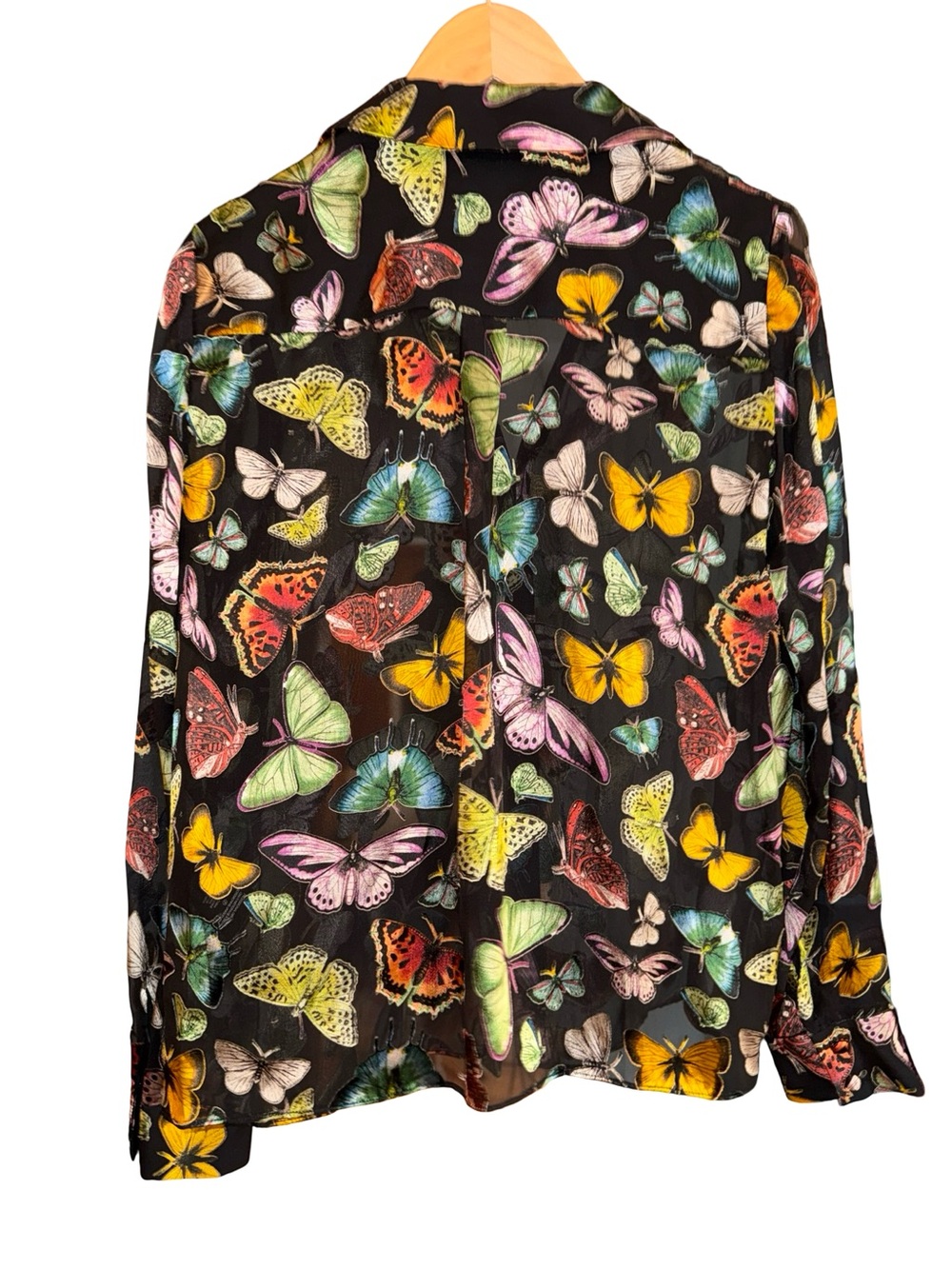 Alice + Olivia Eloise Butterfly Print Button-Up Shirt - Picture 7 of 11